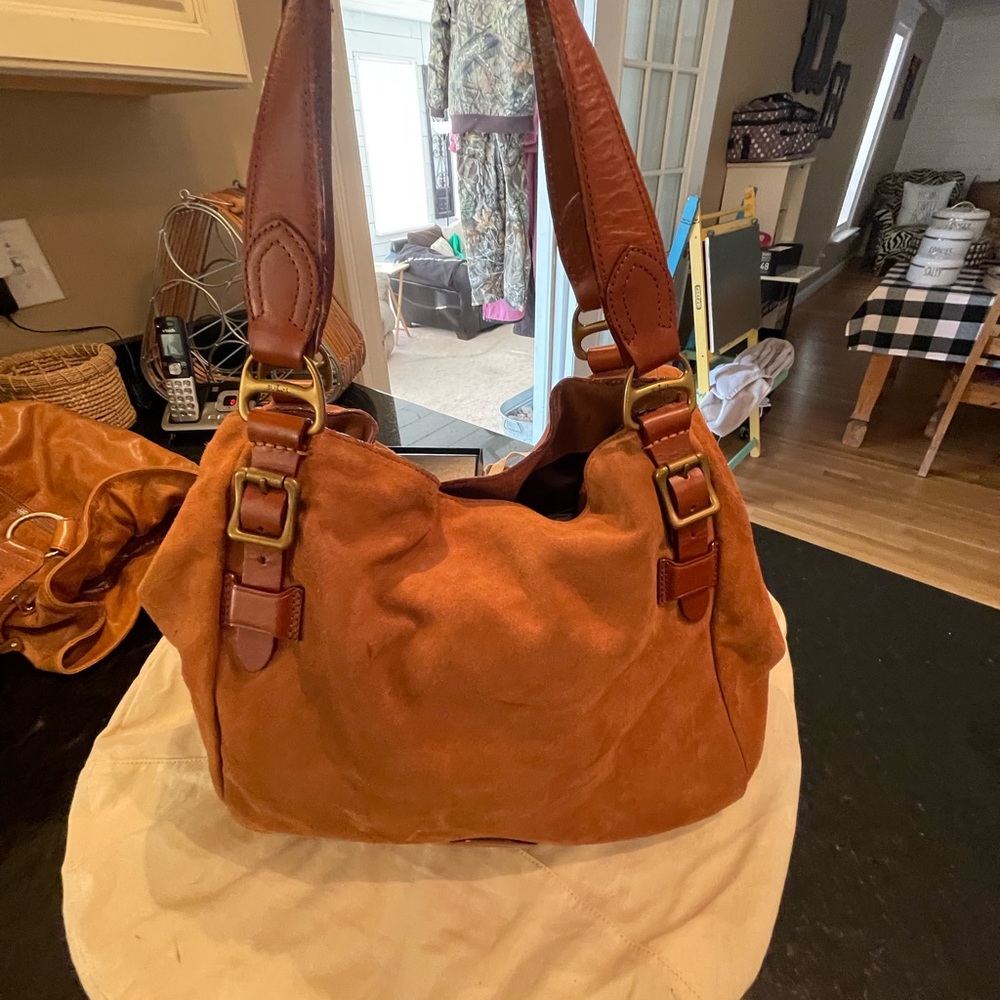 Lauren Ralph Lauren Suede Shoulder Bag